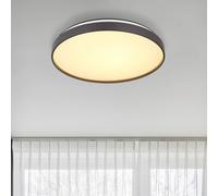 Globo Plafón Eclypse LED, antracita, Ø 48 cm, acrílico/metal