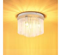 Globo Plafón Gorley, blanco/arena, cristal, Ø 32 cm, 5 luces, E14