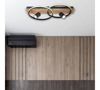 Globo Plafón LED Danny con placa de madera atenuable