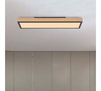 Globo Plafón LED Doro, longitud 60 cm, roble, madera