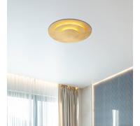 Globo Plafón LED Heda, Ø 35 cm, dorado, metal