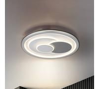 Globo Plafón LED Ruiz I, blanco/plata, Ø 48 cm, CCT EC:EPREL:2362826