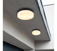 Globo Plafón para exterior Vranos, negro mate, Ø 24 cm, aluminio