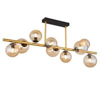 Globo - Plafón Riha 9 luces negro con oro - 56135-9D