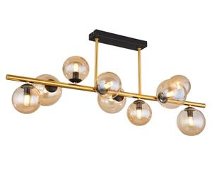 Globo - Plafón Riha 9 luces negro con oro - 56135-9D