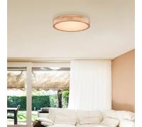 Globo Rainer lámpara LED de techo, Ø 40 cm, efecto madera, metal, CCT True