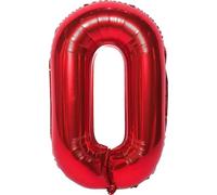 Globo rojo de 100 cm, con letra O, para decoración de globos, cumpleaños, bodas, fiestas, etc. (letra O)
