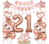 Globo Rosa Oro 21 cumpleaños mujer,Globo 21 cumpleaños Rosa Oro,Decoración cumpleaños 21 año Rosa Oro,Decoración mujer 21 cumpleaños,Globos fiesta 21 Rosa Oro,Rosa Oro 21 Decoracion Cumpleaños