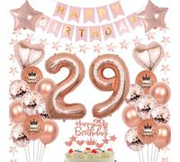 Globo Rosa Oro 29 cumpleaños mujer,Globo 29 cumpleaños Rosa Oro,Decoración cumpleaños 29 año Rosa Oro,Decoración mujer 29 cumpleaños,Globos fiesta 29 Rosa Oro,Rosa Oro 29 Decoracion Cumpleaños