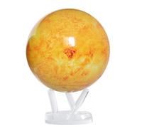 Globo solar de 6/8,5 pulgadas: globo de escritorio giratorio con energía solar con imágenes del sol, decoración moderna for el hogar sin pilas y regalo único(6")