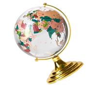 Globo terráqueo, de Cristal Escritorio Creativo 80 mm con Base, decoración Moderna for Oficina, hogar, Modelo geografía Educativa for Estudiantes(14.5 * 10cm)