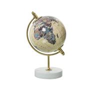 Globo terraqueo de metal en color dorado 14.5x8.5x9 cm