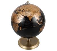 Globo Terráqueo Decorativo de Escritorio Giratorio Metálico Dorado