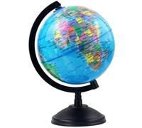 Globo Terráqueo en Español de 14 cm (Diámetro) - Esfera Giratoria Educativo y Decorativo, con Meridiano Graduado y Base Estable