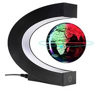 Globo terráqueo flotante de levitación magnética giratorio para niños, 9 cm, con luz LED multicolor e interruptor táctil, decoración de escritorio para hogar u oficina, regalo original