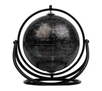 Globo terráqueo giratorio con anillo negro d15 cm