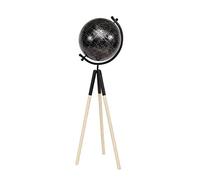 Globo terráqueo giratorio, globo terrestre de plástico educativo, mapa mundi político redondo, 81 x 26 cm color negro