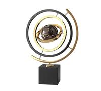 Globo Terráqueo Giratorio Para Escritorio - Decoración De Arte Abstracto Moderno | Figurillas Estilo Sala Estar Dormitorio Oficina Y TV