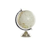 GLOBO TERRAQUEO METAL 27X28X40 BOLA 25CM. PLATEADO
