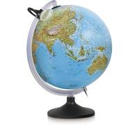 Globo terráqueo Tecnodidattica Uranio 30 cm iluminado - Globo geográfico educativo con relieve 3D, cartografía política y física, base con semimeridiano y lente - Multicolor 0333URFGITLNTL46