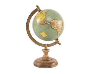 Globo Terráqueo Vintage 12,5 cm diametro: Explora el Mundo desde tu Escritorio. Bola del Mundo con Base, Mapa Antiguo para Decoración y Aprendizaje. Regalo Educativo para Niños y Adultos