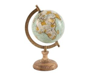Globo Terráqueo Vintage 12,5 cm diametro: Explora el Mundo desde tu Escritorio. Bola del Mundo con Base, Mapa Antiguo para Decoración y Aprendizaje. Regalo Educativo para Niños y Adultos