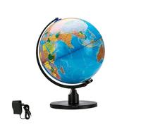 Globo terrestre iluminado con LED educativo, impresión en inglés de definición for estudios de geografía y decoración de escritorio de iluminación nocturna(20CM)