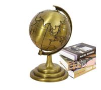 Globo terrestre vintage - de mesa antigua, globo de oficina geográfica rústica, decoración de interiores clásica confiable | Modelo de tierra ornamental para biblioteca de estudio, bu