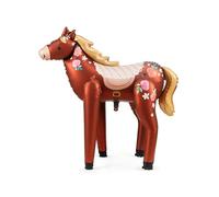 Globo XXL de aluminio con diseño de caballo, decoración de cumpleaños, cumpleaños infantil, niña, niño, jinete, decoración para la escuela de equitación, 100 cm
