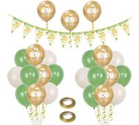 globos 20 años cumpleaños mujer hombre decoración, 23 piezas de oliva globos de látex de oro verde, guirnalda 20 años cumpleaños deco fiesta globos 20 hombre cumpleaños decoración 20 años mujer