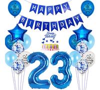 Globos 23 cumpleaños decoración hombre azul,foil globo 23 años cumpleaños decoración hombre azul set,happy birthday 23 cumpleaños decoración 23 años hombre deco globo 23 cumpleaños hombre deco