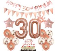 Globos 30 cumpleaños mujeres deco oro rosa conjunto,Globo 30 cumpleaños decoración mujeres oro rosa 30 cumpleaños guirnaldas,30 años mujer deco cumpleaños deco mujeres 30 años deco de la torta