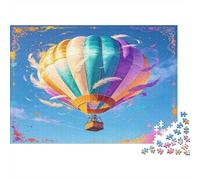 Globos Aerostáticos Coloridos Puzzle de 1000 Piezas Papel para Adultos Escena del Cielo Juego de Puzzle 1000 Piezas Relajante Decoración Regalo Nan