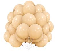 Globos Albaricoque, 30 Globos de Látex de 12 Pulgadas de Globos Beige Retro Helio con Cinta para Hombres Mujeres Niños Fiesta de Cumpleaños Bodas Decoración de Festival Baby Shower Picnic Aniversario