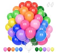 Globos Arcoíris, 60 Piezas 12 Pulgadas Multicolores Coloridos Globos para Cumpleaños Niños Niñas Mujeres Hombres Baby Shower Aniversario Compromiso Boda Graduación Revelación Género Decoración Fiesta
