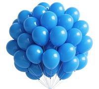 Globos Azul, 100 Piezas Globos de Látex Azul Claro, 10 Pulgadas Globo Cumpleaños Azules, Azules Guirnalda de globo para Cumpleaños Fiesta Baby Shower Bodas Bautizo Graduación Decoración Fiesta