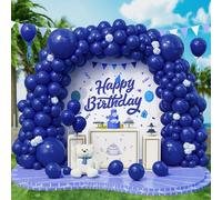 Globos Azul Marino, 143 Piezas Diferente Tamaño Guirnalda de Globos Azul Retro Mate con Cinta De Globo para Hombres Niños Fiesta de Cumpleaños Bodas Decoración de Festival Aniversario Año Nuevo