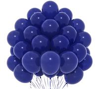 Globos Azul Marino, 50 Piezas 12 Pulgadas Globos Azul Oscuro, Globos Azules Látex Mate para Mujeres Niñas Niños para Fiesta Cumpleaños Temática Naranja Graduación Baby Shower Decoración San Valentín