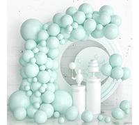 Globos Azul Teal, 105 Piezas Kit de Guirnalda de Globos Azul Turquesa Globo de Azul Teal Verde Azulado de 5 10 12 18 Pulgadas para Cumpleaños Bautizo Decoración de Fiesta de Boda