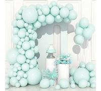 Globos Azul Teal Pastel, 106 Piezas 5 10 12 18 Pulgadas Arco Guirnalda de Globos Turquesa Verde Azulado Pastel con Cinta para Niñas Mujeres Fiesta de Cumpleaños Baby Shower Boda Aniversario Bautizo