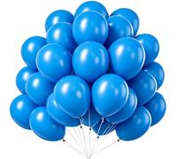 Globos azules, 100 globos azules, globos de látex azules de 10 pulgadas para cumpleaños, globo azul, globo para decoración de fiesta de cumpleaños, boda, festival, aniversario