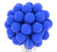 Globos azules para decoración de cumpleaños - Paquete de 100 globos de 12 pulgadas para cumpleaños, graduación, béisbol, jubilación náutica, despedida de soltera, decoraciones de fiesta patriótica