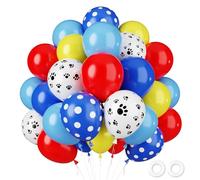 globos azules, rojos y amarillos