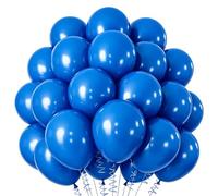 Globos Azuls, 100 Piezas Globos de Látex Azul Profundo, 10 Pulgadas Globo Cumpleaños Azules, Azule Oscuro Guirnalda de globo para Cumpleaños Fiesta Baby Shower Bodas Bautizo Graduación Decoración