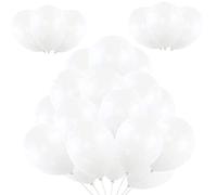 Globos Blancos 100 pcs Globos de Látex 30cm 12 Pulgadas Decohelium decoración de globos para Bodas, Fiestas de Cumpleaños y Decoración