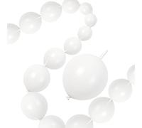 Globos Blancos,100 piezas Guirnalda Globos Cumpleaños Blanco,Globos de látex Blanco,Globos Blancos de Enlace Rápido,Kit Arco de Globos para Cumpleaños Fiesta Baby Shower Bodas Bautizo Decoración