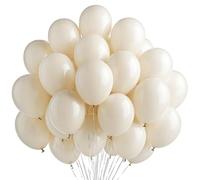 Globos Blancos Marfil,100 piezas Globos Blanco Mate Helio,Kit de Arco Globos Blanco con Cinta para Niñas Fiesta de Cumpleaños Baby Shower Boda Aniversario Carnaval Decor
