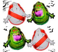 Globos Cazafantasmas - 4 Piezas Aluminio 25" Temáticos Fiestas, Halloween, Carnaval, Bars - Juego Película
