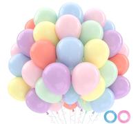 Globos Colores De Cumpleaños, 52 Piezas Globos Helio Color Pastel Para Cumpleaños Niños Niñas,Globos Azules Verdes Amarillos Baby Shower Aniversario Compromiso Boda Decoración Fiesta Bautizo Niña Niño