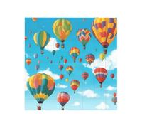 Globos coloridos con estampado de cielo azul, bloques de construcción cuadrados, bloques de construcción creativos, rompecabezas para decoración del escritorio del hogar